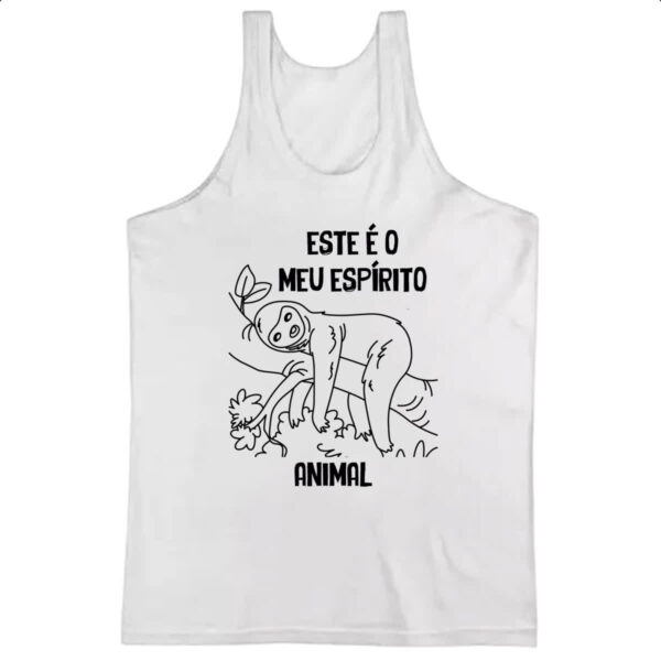 Camiseta Regata Preguica Este e o meu espirito animal