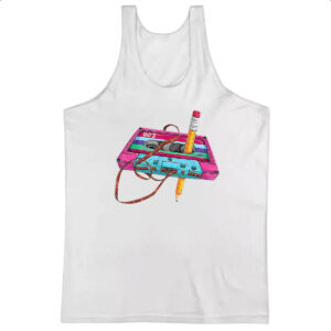 Camiseta Regata Rebobinador fita K7 raiz