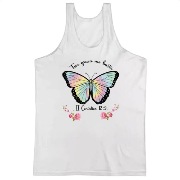 Camiseta Regata Religiosa sua graca me basta