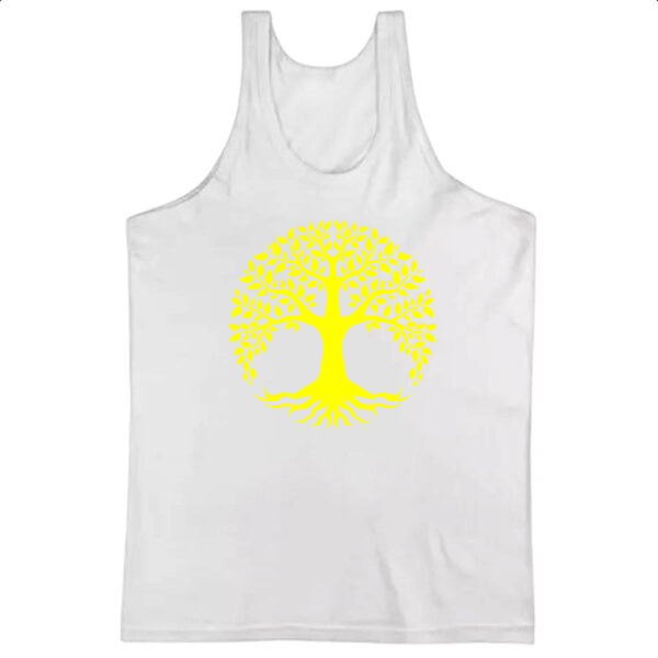 Camiseta Regata Arvore da vida amarela