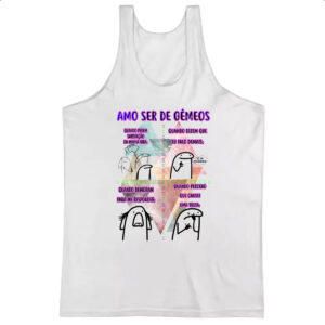 Camiseta Regata Signo Amo ser de Gemeos