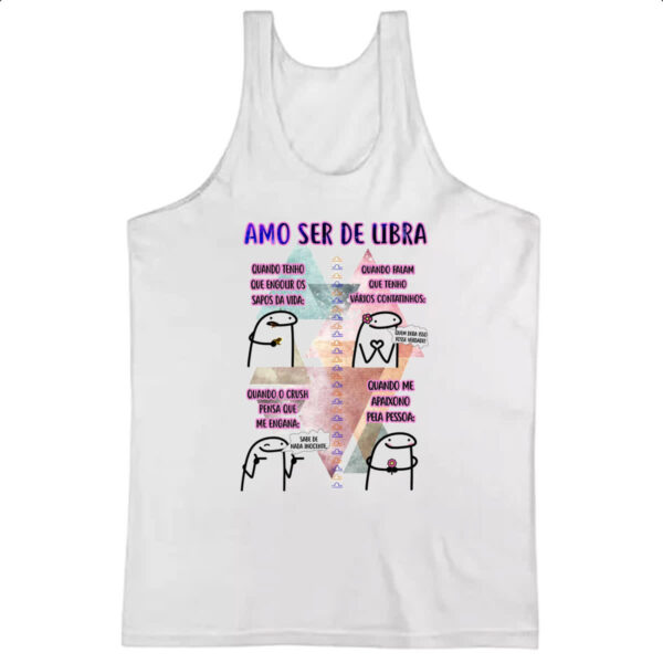 Camiseta Regata Signo Amo ser de Libra