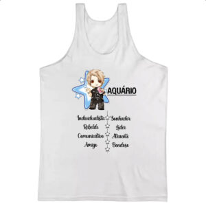 Camiseta Regata Signo Cute Aquario