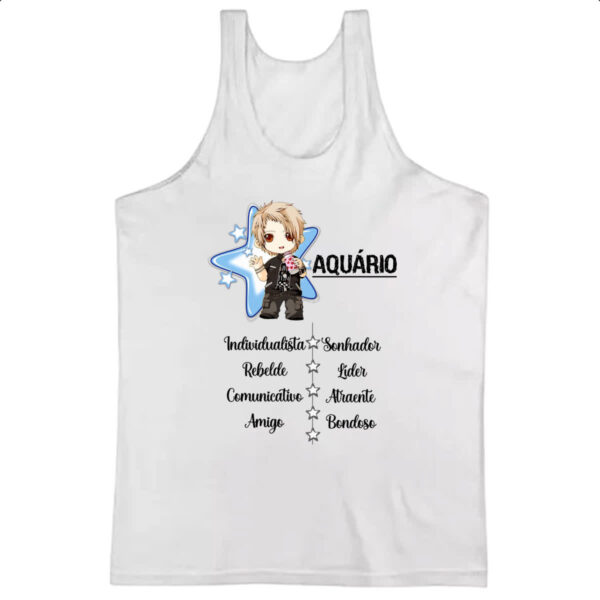 Camiseta Regata Signo Cute Aquario