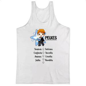 Camiseta Regata Signo Cute Peixes