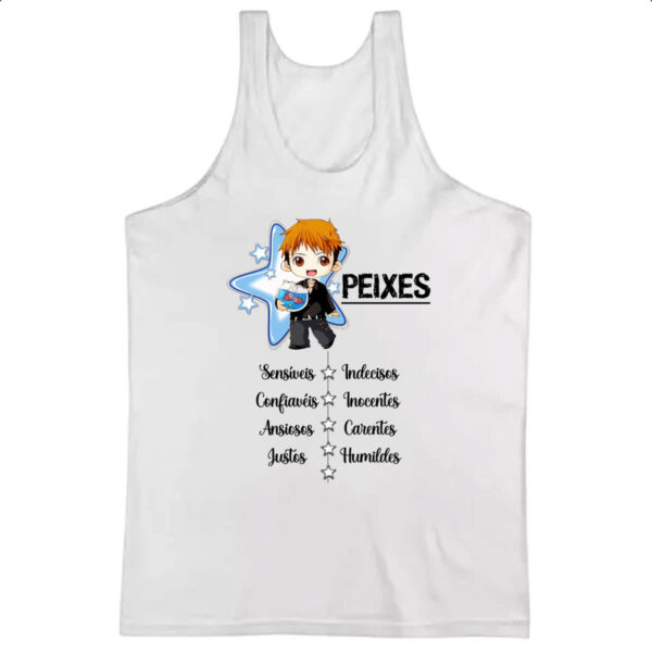 Camiseta Regata Signo Cute Peixes