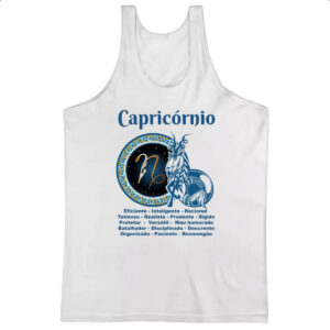 Camiseta Regata Signo de Capricornio adjetivos