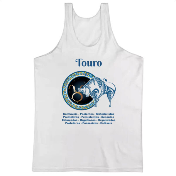Camiseta Regata Signo de Touro adjetivos