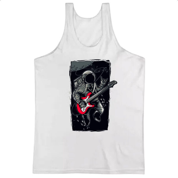 Camiseta Regata Astronauta Guitarrista Radical
