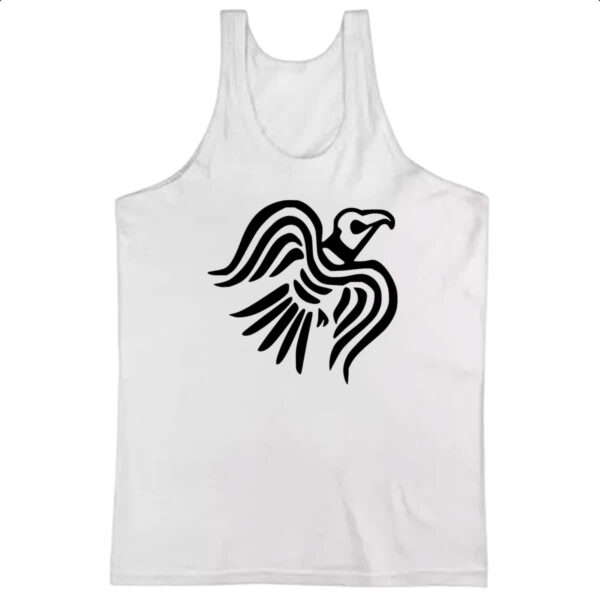 Camiseta Regata Simbolo corvo bandeira viking