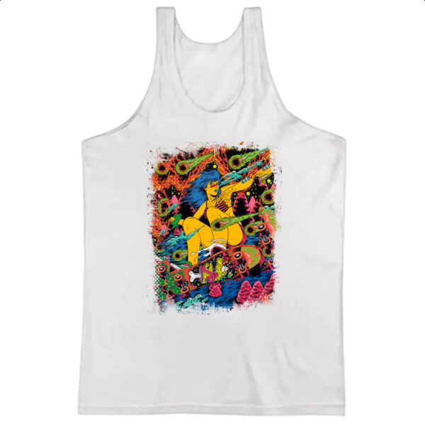 Camiseta Regata Skatista psicodelico