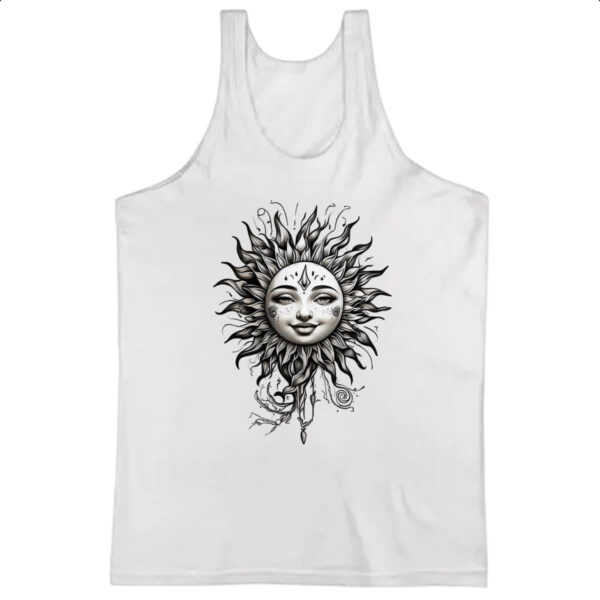 Camiseta Regata Sol blackwork tatoo style