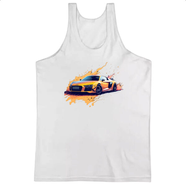 Camiseta Regata Audi R8 Amarelo Splash Art