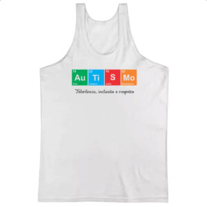 Camiseta Regata Autismo tabela periodica