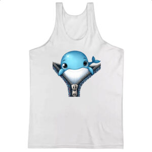 Camiseta Regata Baleia no ziper