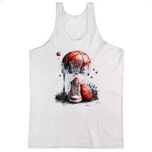 Camiseta Regata Basquete tenis cesta e bola