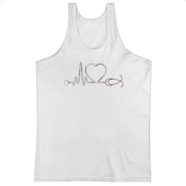 Camiseta Regata Batimento cardiaco Enfermagem