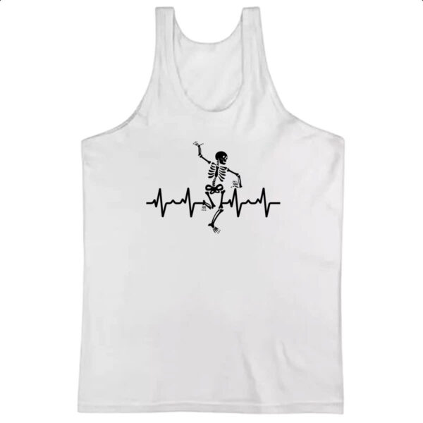 Camiseta Regata Batimento cardiaco esqueleto