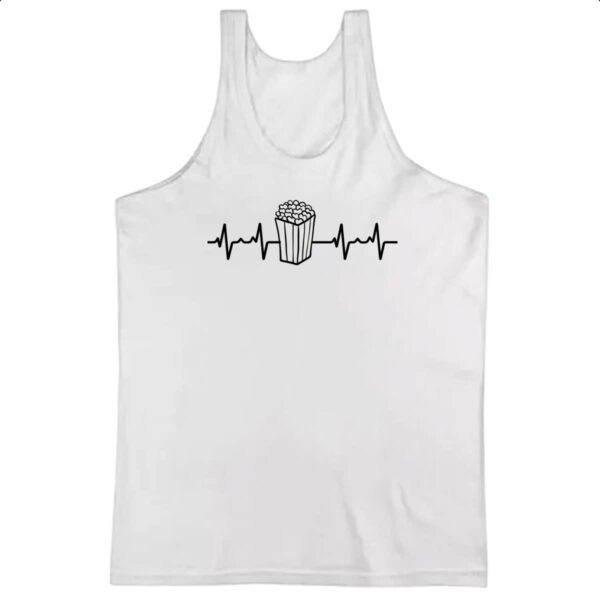 Camiseta Regata Batimento cardiaco pipoca