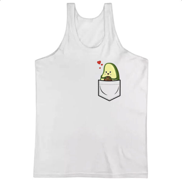 Camiseta Regata Abacate no bolso