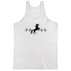 Camiseta Regata Batimento cardiaco unicornio