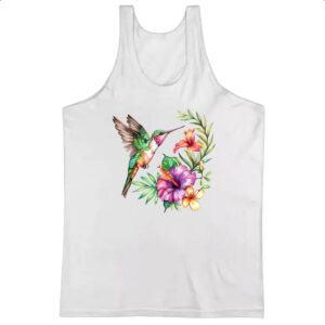 Camiseta Regata Beija flor na flor