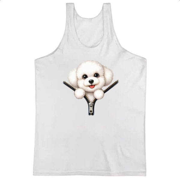 Camiseta Regata Bichon Frise no Ziper
