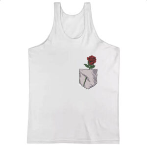 Camiseta Regata Bolso com rosa