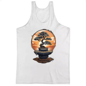 Camiseta Regata Bonsai magico Japao sunset