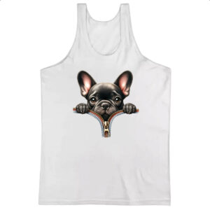 Camiseta Regata Bulldog Frances no Ziper