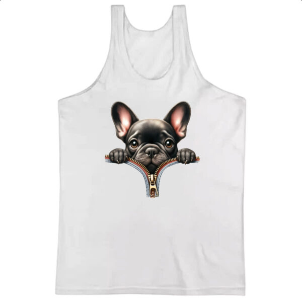 Camiseta Regata Bulldog Frances no Ziper