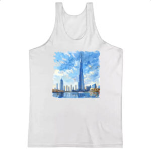 Camiseta Regata Burj Khalifa watercolor