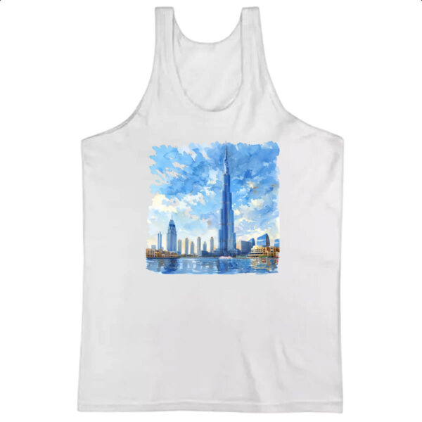 Camiseta Regata Burj Khalifa watercolor
