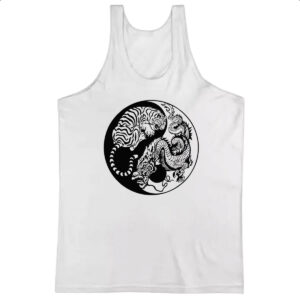 Camiseta Regata Yin e Yang Dragao e Tigre
