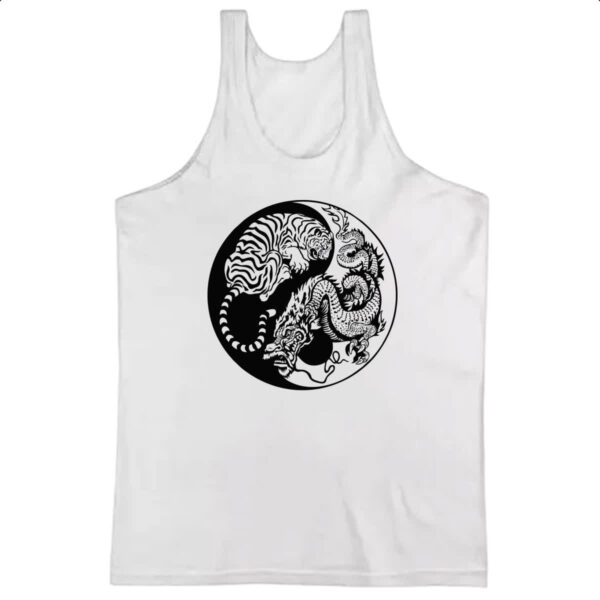 Camiseta Regata Yin e Yang Dragao e Tigre