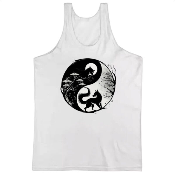 Camiseta Regata Yin e Yang Raposas