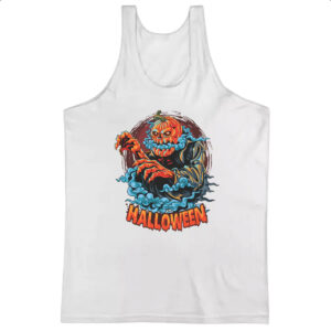 Camiseta Regata Halloween Pumpkin Nevoeiro
