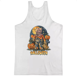 Camiseta Regata Halloween pumpkin cemiterio
