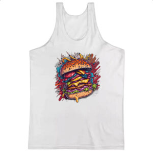 Camiseta Regata Hamburguer exagerado splash