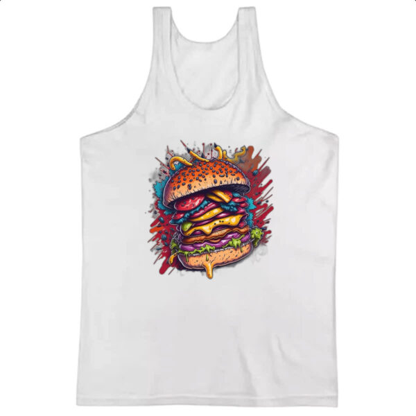 Camiseta Regata Hamburguer exagerado splash
