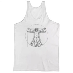 Camiseta Regata Homem Vitruviano da Vinci