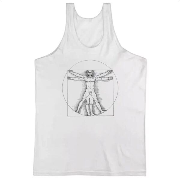 Camiseta Regata Homem Vitruviano da Vinci