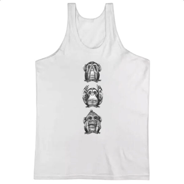 Camiseta Regata 3 macacos sabios Nem tanto