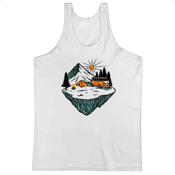 Camiseta Regata Acampamento Konbosa Kombi Divertida