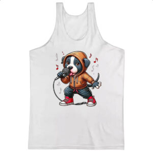 Camiseta Regata Cachorro filhote cantor
