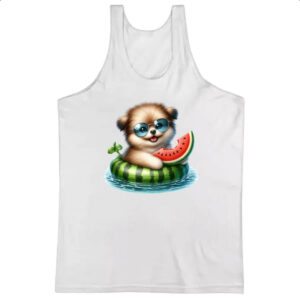 Camiseta Regata Cachorro na boia