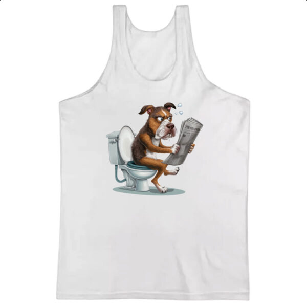 Camiseta Regata Cachorro na sala de forca