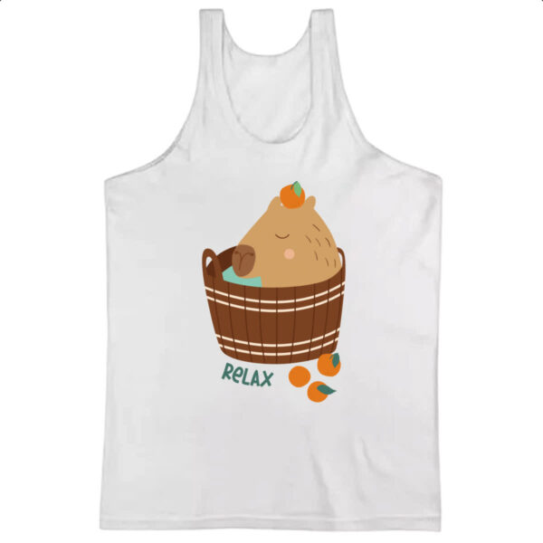 Camiseta Regata Capivara banho relax
