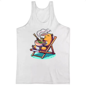 Camiseta Regata Capivara ferias comendo lamen
