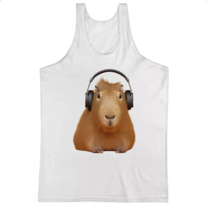 Camiseta Regata Capivara headfone